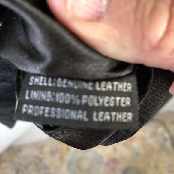 Montanaco Jacket Womens M Black Leather Knit Sleeves Studded Southwestern Boho - Picture 8 of 16